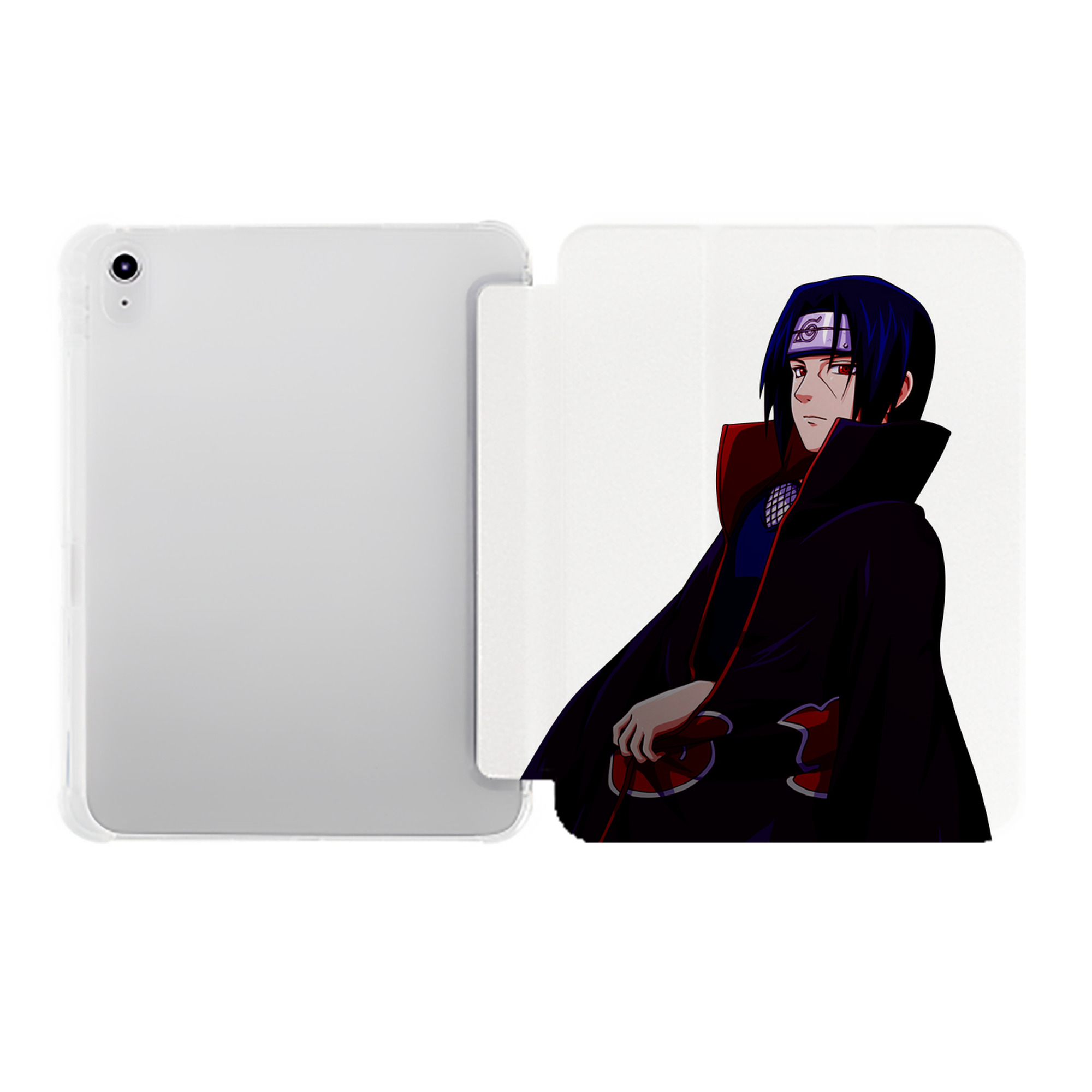 （画像用） NARUTO -ナルト- うちは イタチ Uchiha Itachi IPad ケース ペン収納付き 三つ折りスタンド PUレザー×シリコン 対応機種9.5/10.5/10.9インチ